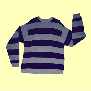 VINTAGE BLUE STRIPES GAP KNIT SWEATER